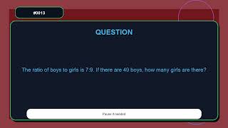 SAT Math Practice Questions Set 0013 | Ratios and Proportions | Mock Test