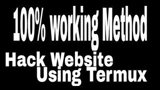 Hack Website without root ||Termux