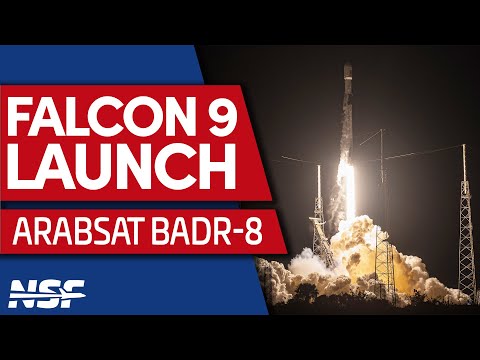 SpaceX Falcon 9 Launches ARABSAT BADR-8 Mission