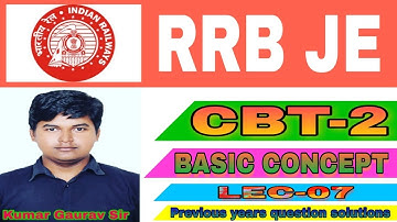 LEC-07| RRBJE 2019|Basic concept by kumar Gaurav sir