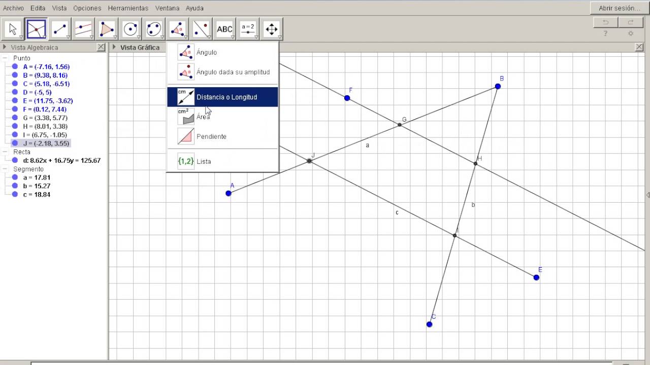Teorema Tales con Geogebra