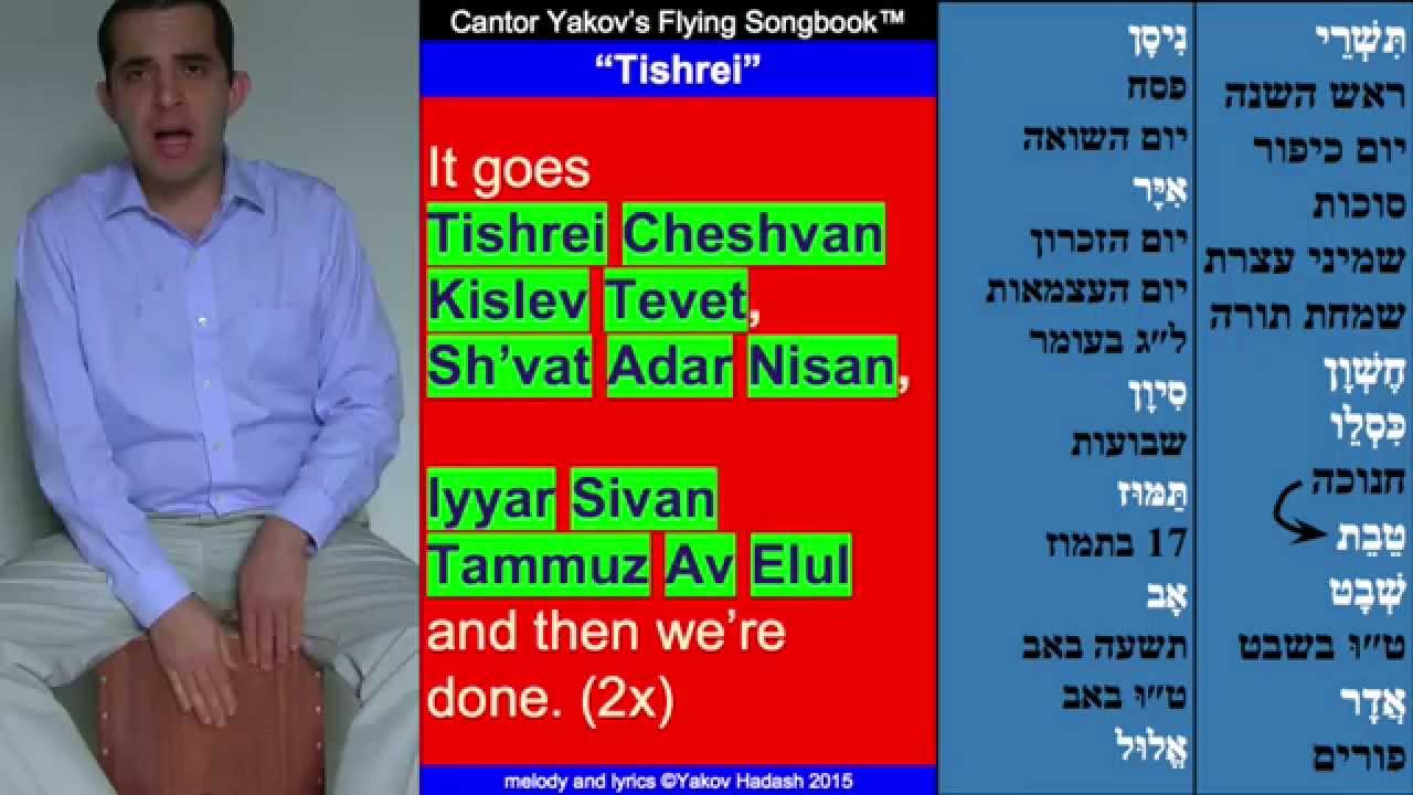 Cantor Yakov Tishrei (Hebrew calendar song) YouTube