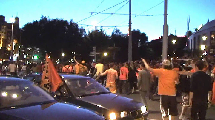 WK 2010 - Op weg naar Leidseplein na halve finale Oranje