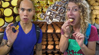 SWEET Street Food in Casablanca, Morocco - HUGE MOROCCAN PÁTISSERIE TOUR + COOKIES & SWEETS FEAST! screenshot 5