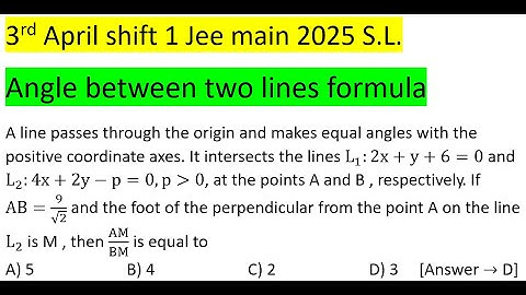A line passes through the origin and makes equal angles with the positive coordinate axes. It #pyq