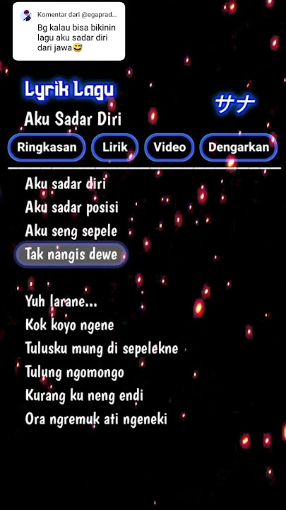 Lirik Lagu Aku Sadar Diri😣🎧#lyrikgogle #lyriklagu #akusadardiri #fypシ #liriklagujawa #lagusad #lirik