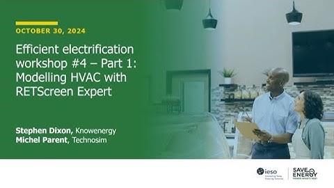 Modelling HVAC Systems using RETScreen© Expert – Part one of two