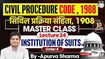 Civil Procedure Code, 1908| CPC | Lecture -24 | Order 8 | All Judiciary Exams | By:- Apurva Sir