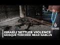 Israeli settlers set mosque ablaze in occupied West Bank village of Duma