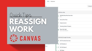 Reassign Work to Students in Canvas