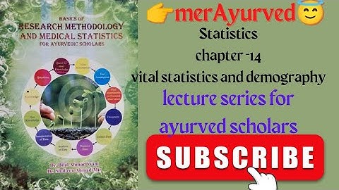 Dr.Bilal book statistics lecture chapter 14(vital statistics and demography)