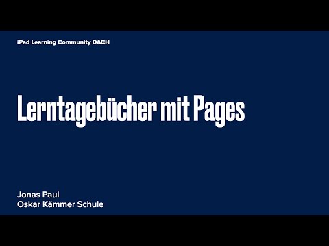 Lerntagebücher mit Pages