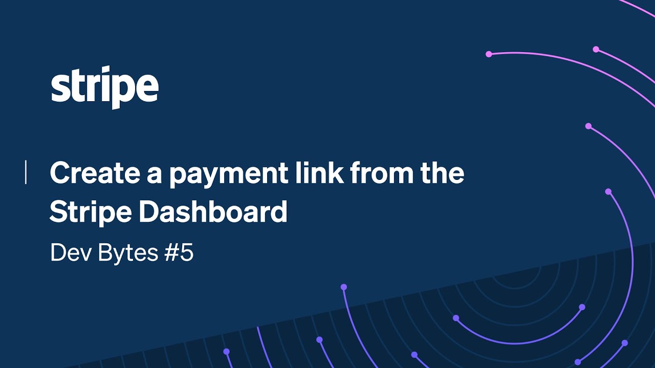 Create a payment link from the Stripe Dashboard YouTube