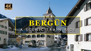 Scenic Train Ride from Bergün to Tiefencastel | Graubünden Switzerland | 4K ASMR | Swiss Train