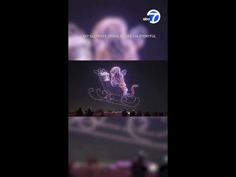 Record-breaking holiday drone show lights up Texas sky