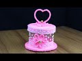 DIY art and craft ideas - Beautiful Woolen Showpiece Making Using Plastic Bottle - Woolen Craft Idea