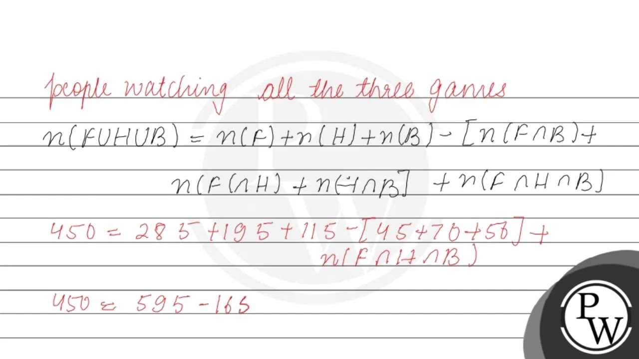 A survey of 500 television viewers produced the following information; 285 watch football, 195 w...