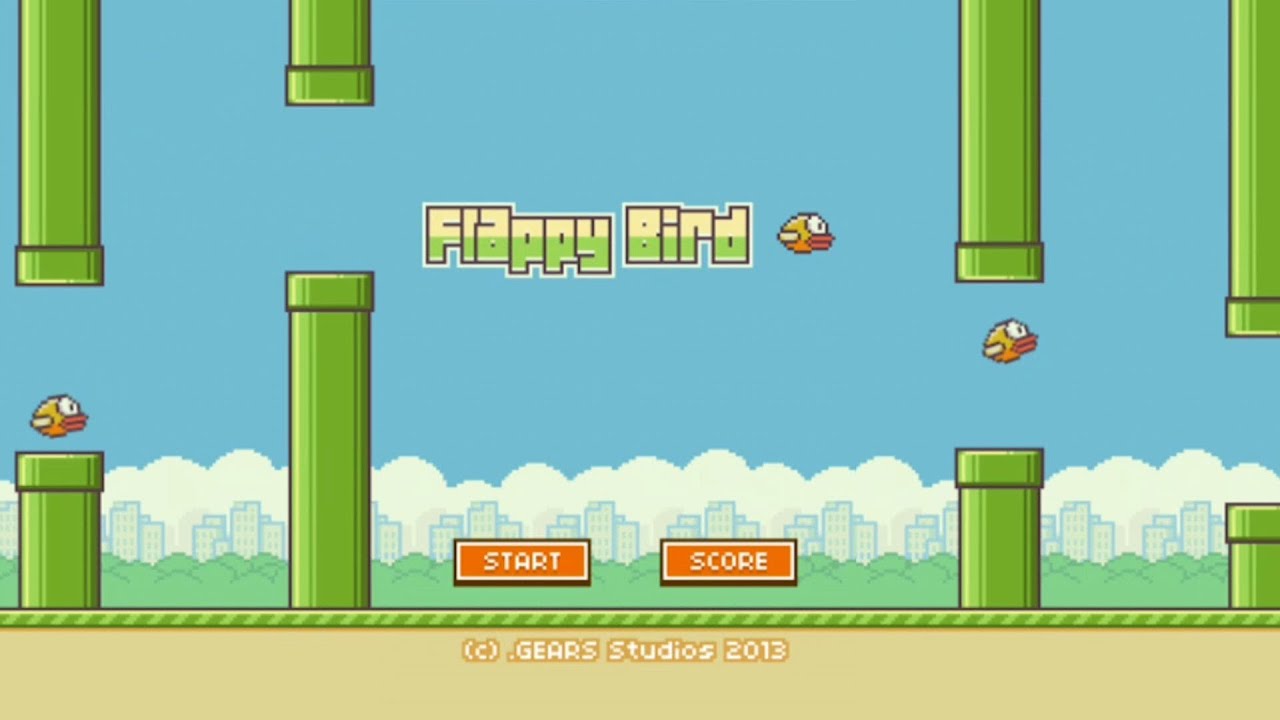 Flappy Bird フラッピーバード Tシャツ (古着) I tried out the super-difficult bird game 