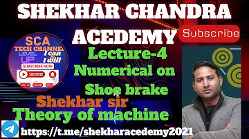 SINGLE SHOE BRAKE II NUMERICAL II L-4 BRAKE II THEORY OF MACHINE ll #theoryofmachine #machinedesign