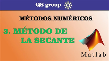 Método numérico de la Secante en MATLAB + Script