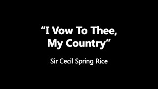 I Vow To Thee My Country Orchestral With Lyrics Youtube