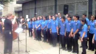 Rafael singing in the Lincoln High School Choir.June 2009