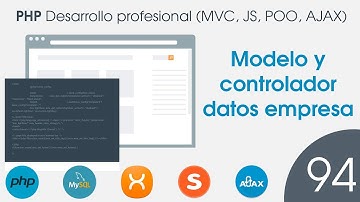 🐘 CURSO de PHP MVC POO MySQL - 94 Modelo y controlador datos empresa