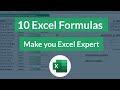 10 Excel Formula Make you Excel Expert | Excel Formulas