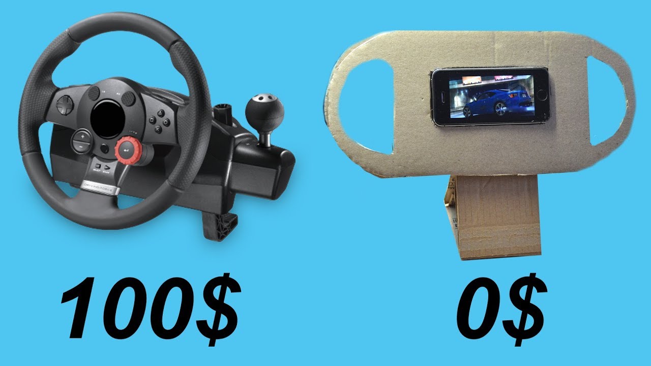 Cardboard steering wheel for phone YouTube