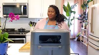 Beautiful 9qt Trizone Air Fryer White Icing by Drew Barrymore