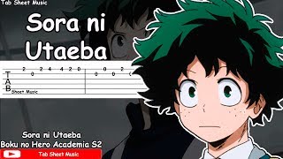 Video thumbnail of "Boku no Hero Academia Season 2 OP 2 - Sora ni Utaeba Guitar Tutorial"