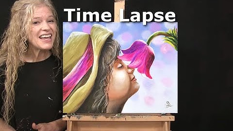 TIME LAPSE - Learn How to Draw and Paint "SPRING IS IN THE AIR" with Acrylics-Fun Beginner Tutorial