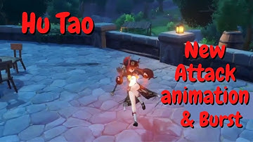New Cute Hu Tao Attack Animation and Burst (HD)
