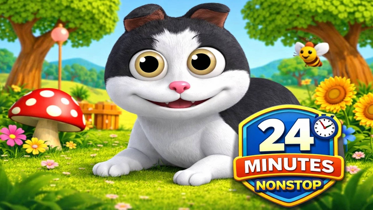 म्याऊं म्याऊं बिल्ली करती | 24 MIn Non Stop | Meow Meow Billi Karti | Hindi Rhyme