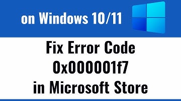 Fix Error Code 0x000001f7 in Microsoft Store In Windows 10/11