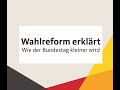 Wahlreform: Bundestag verkleinert 🗳️