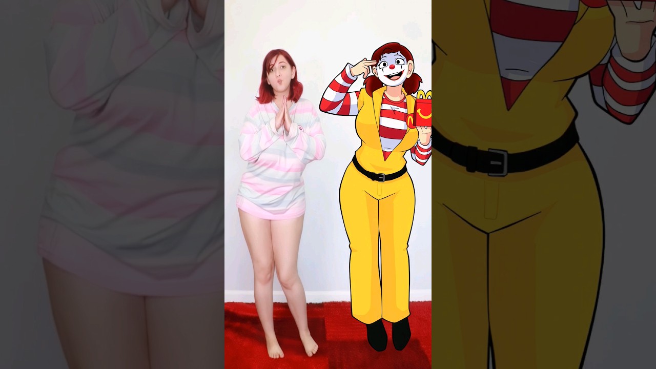 McDonald 2D VS 3D 🍔 #cosplay
