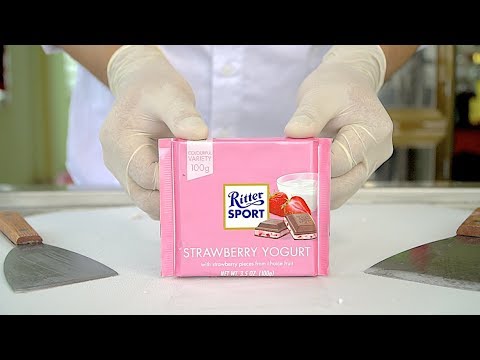 Ice Cream Rolls - Ritter Sport Strawberry Yogurt Cream Bar ...