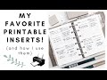 MY FAVORITE PRINTABLE INSERTS | How I Use Them