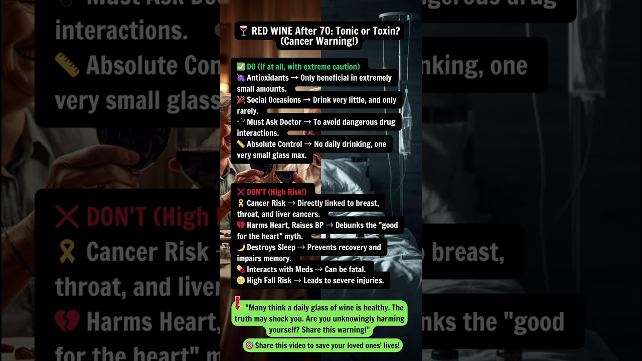 RED WINE After 70: Tonic or Toxin? (Cancer Warning!)