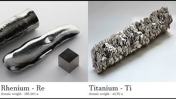 Rhenium - Re vs Titanium - Ti Comparing Element attributes Atoms