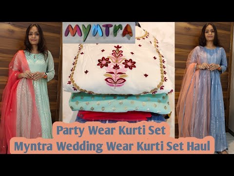 Buy Jaipur Kurti Women Blue Printed Kurta With Palazzos - Kurta Sets for  Women 2389786 | Myntra