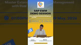 SAP EWM DEMO SESSION - Enroll Now #SAPEWMTraining #sapewm #saptraining #sapcareer #sapjobs