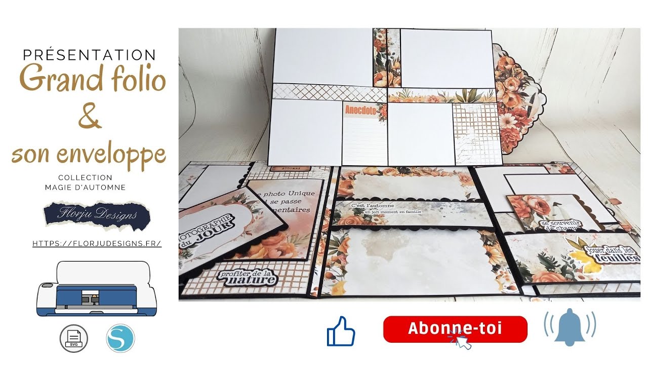 Présentation Enveloppe 3D & le grand folio Magie d'Automne #scrapbooking  #tutoscrapbooking