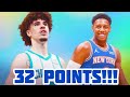 LAMELO BALL SCORES 32 POINTS IN 3 QUARTERS!!! HORNETS LOSE TO KNICKS!!!