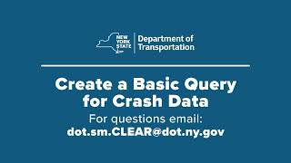 Create a Basic Query for Crash Data in CLEAR