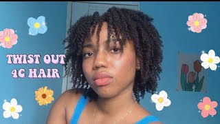 Twist Out on Natural type 4 Short Hair