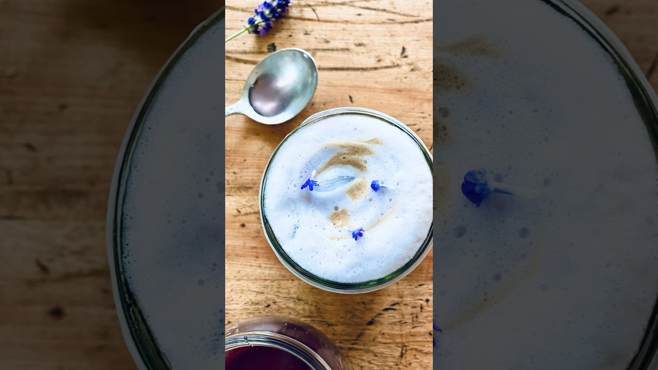 Take 2 Lavender Flower and Vanilla Latte #recipe #shorts #coffeedrink #lavender