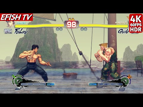 Fei Long vs Guile (Hardest AI) - Ultra Street Fighter IV | 4K 60FPS HDR