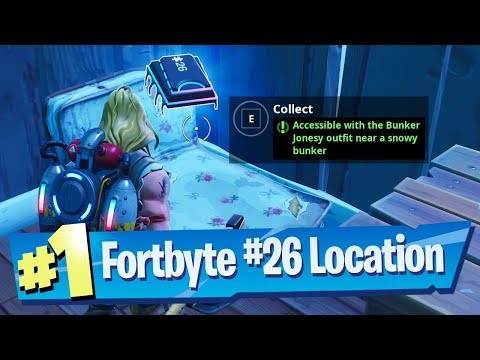 fortnite-fortbyte-#26-location---accessible-with-the-bunker-jonesy-outfit-near-a-snowy-bunker